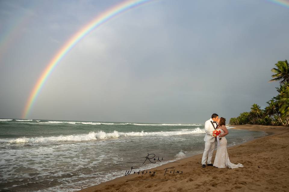 Newlyweds Rainbow Kiss 2