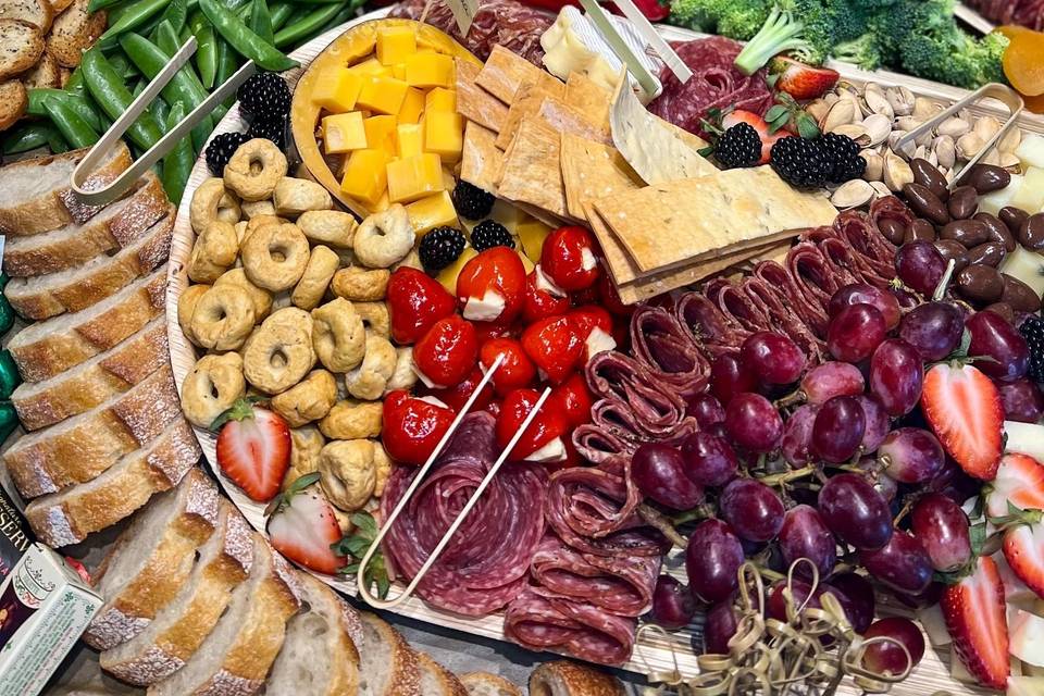 Colorful grazing table