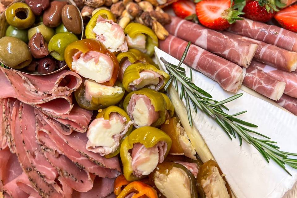 Up close antipasto board