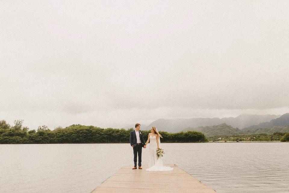 On the pier