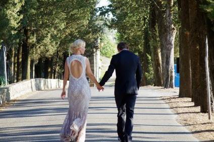 The bride and groom