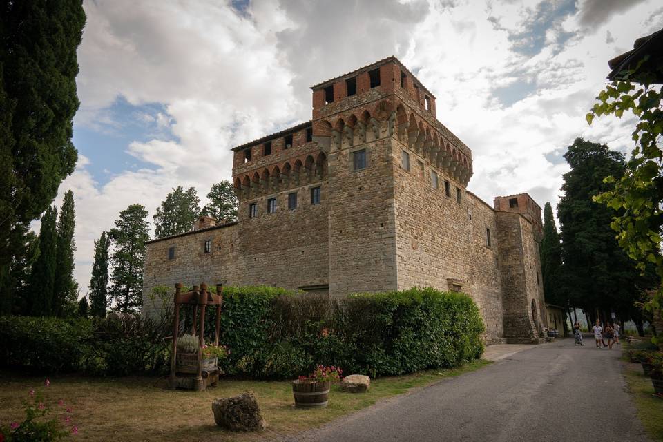 Exit the castle after ceremony