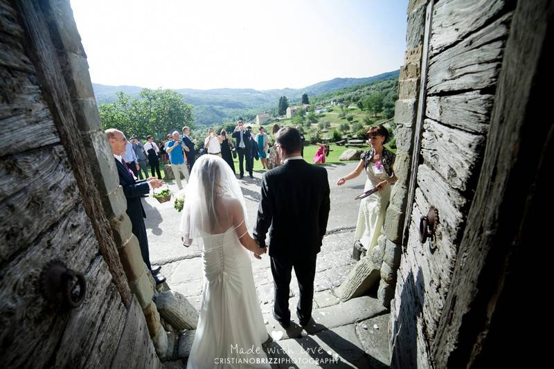 Exit the castle after ceremony