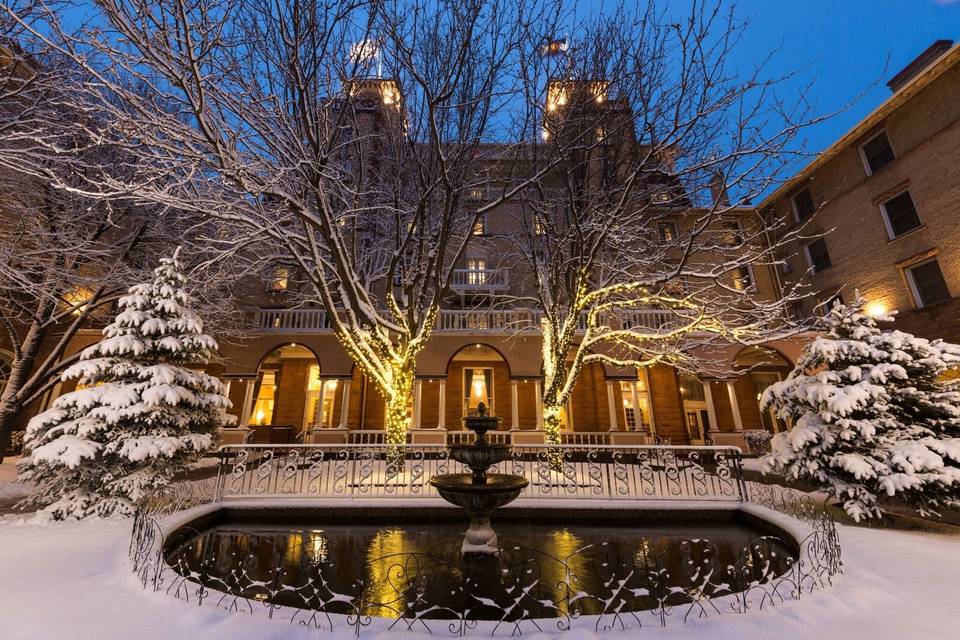 Winter in the courtyard