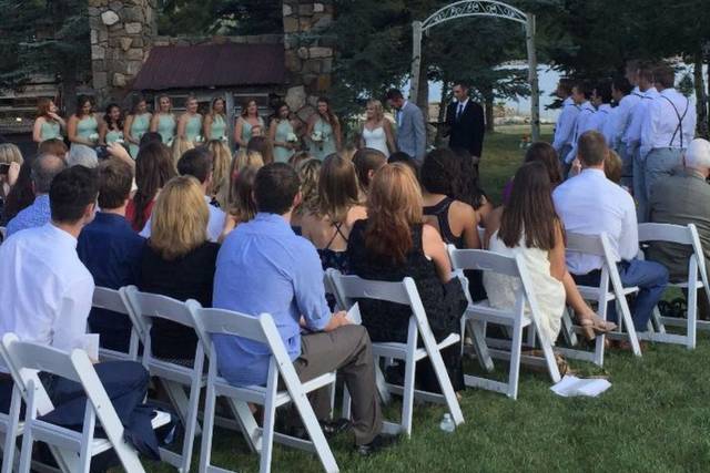 Outdoor wedding ceremony