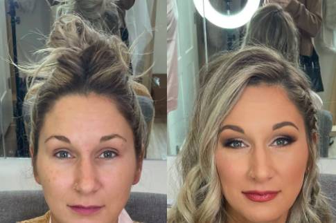 Makeup before & after