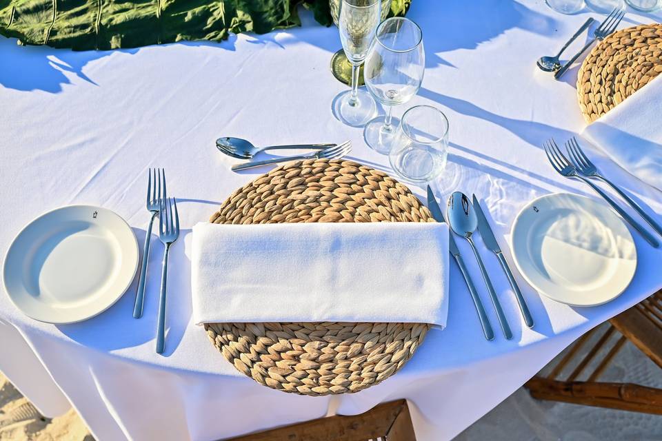 Reception Table Setting