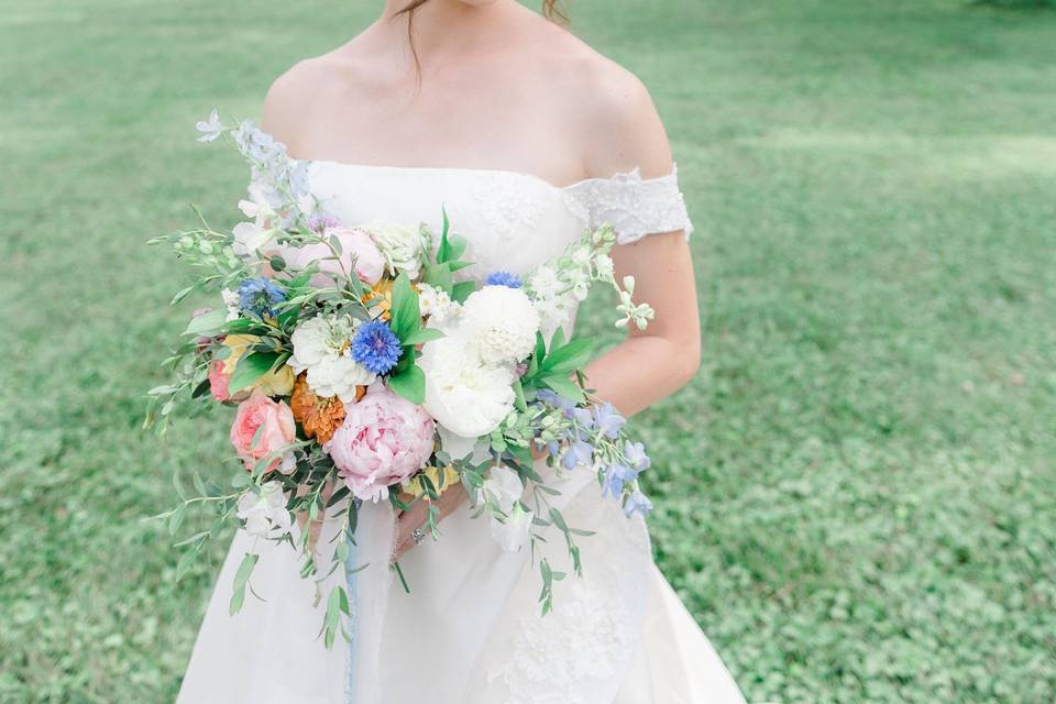 Wildflower bridal bouquet