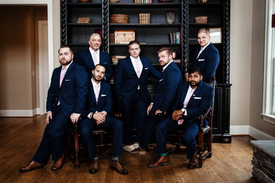 Groom and groomsmen