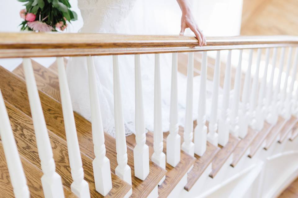 Bride on the staircase