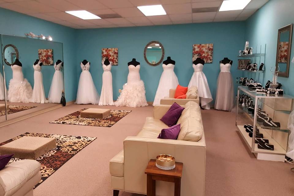 Your walk back to the bridal area of the store, which is the back section. All to yourself.
