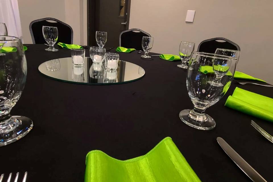 Green tablescape