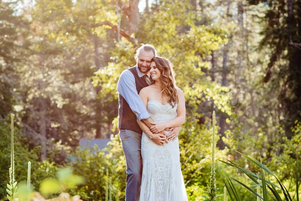 Couple by pond