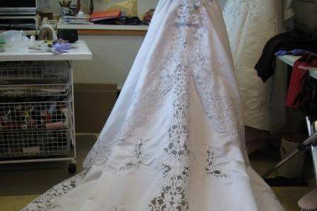 Wedding gown detailing