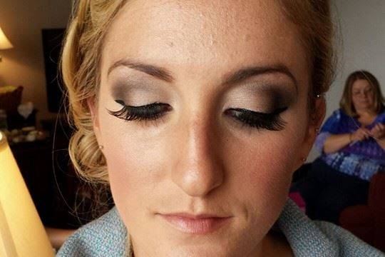 Eyeshadow and eyelash work