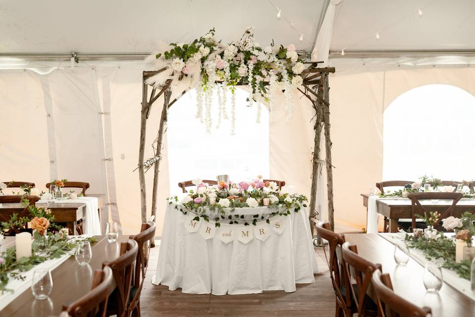 Indoor tent bar