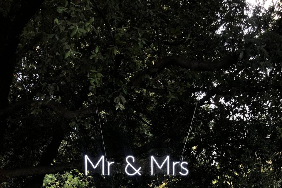 Mr. and Mrs. sign