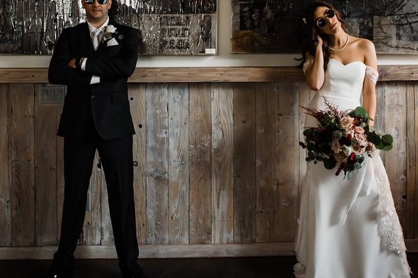 The coolest bride and groom