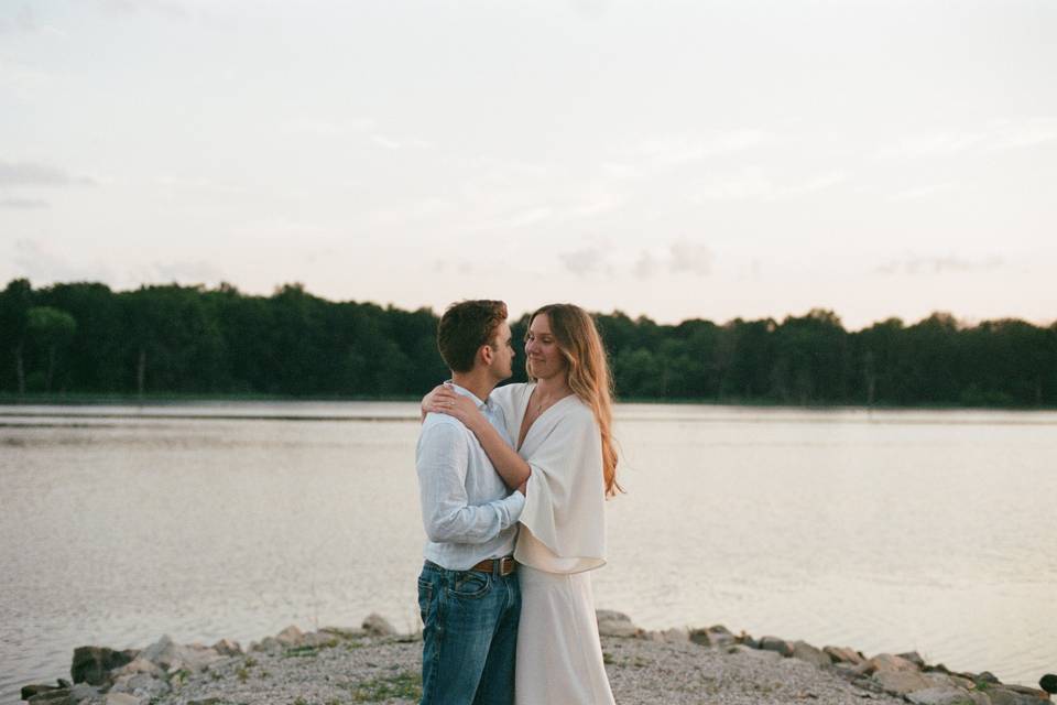 Engagement session on film