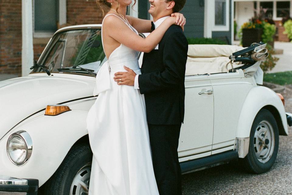Bride and Groom on film