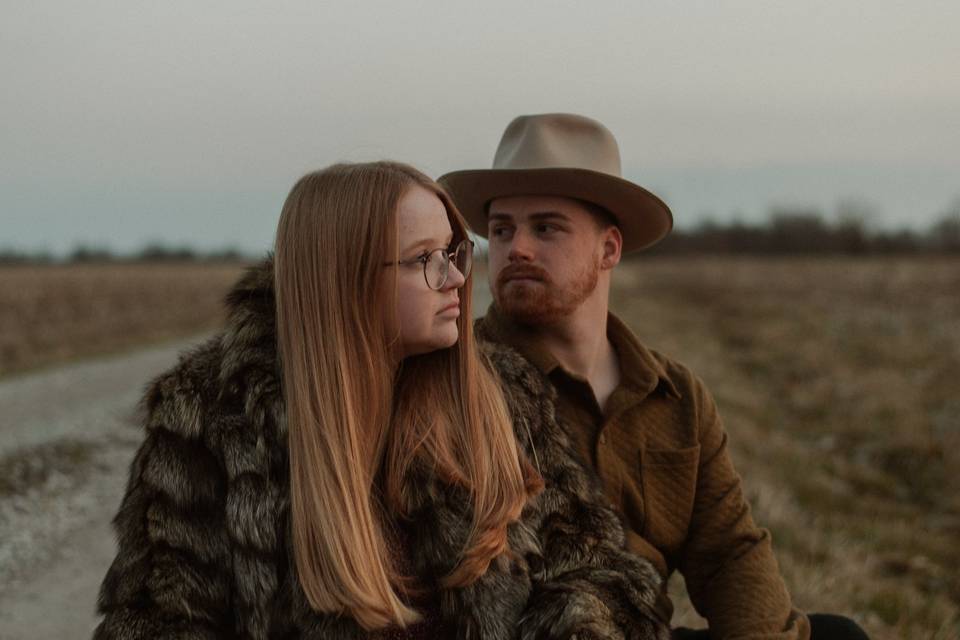Sunset engagement session