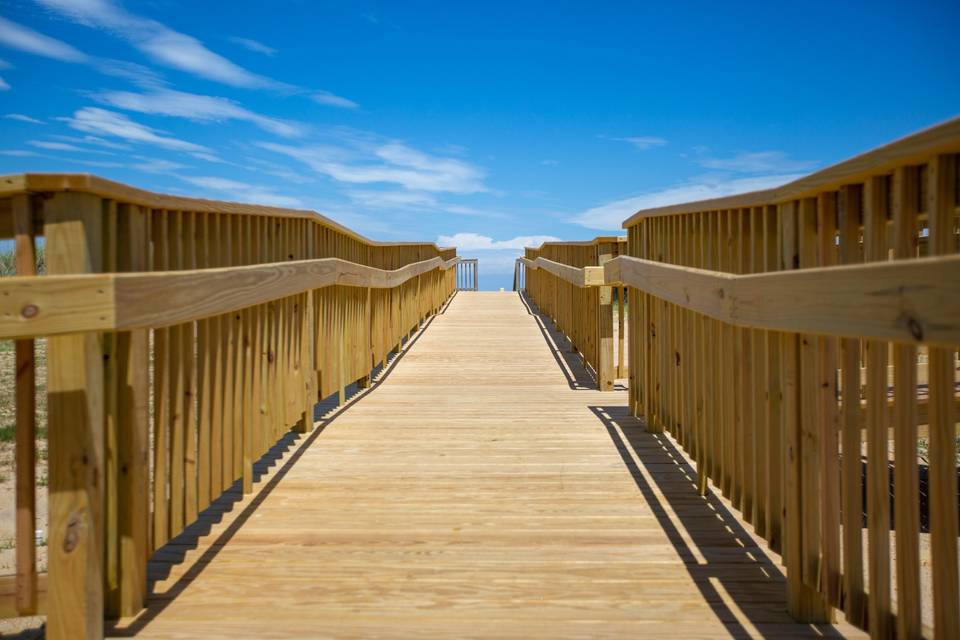 Boardwalk to beach