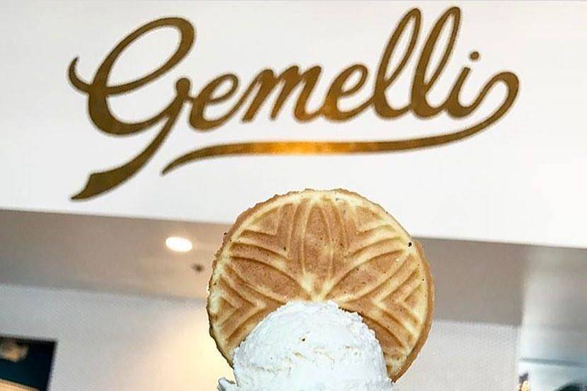 Gelato with topping