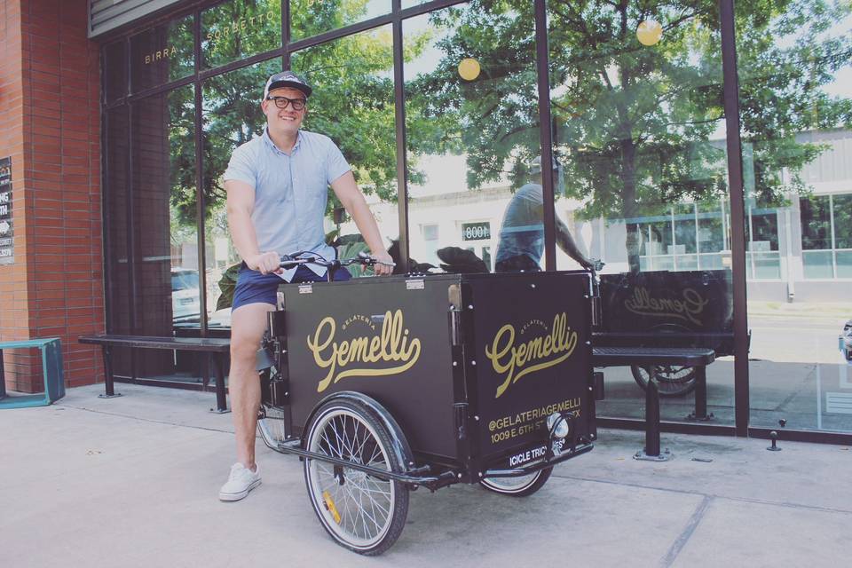 Gelato cart setup