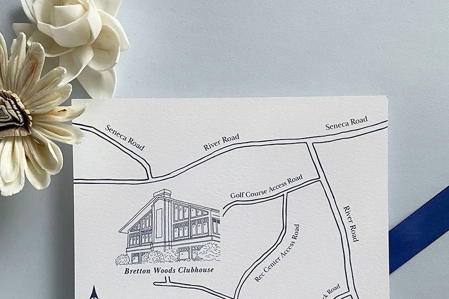 Custom wedding map