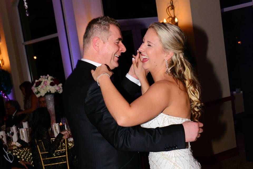 Bride and father on the dance floor