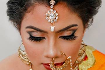 Traditional bridal makeup