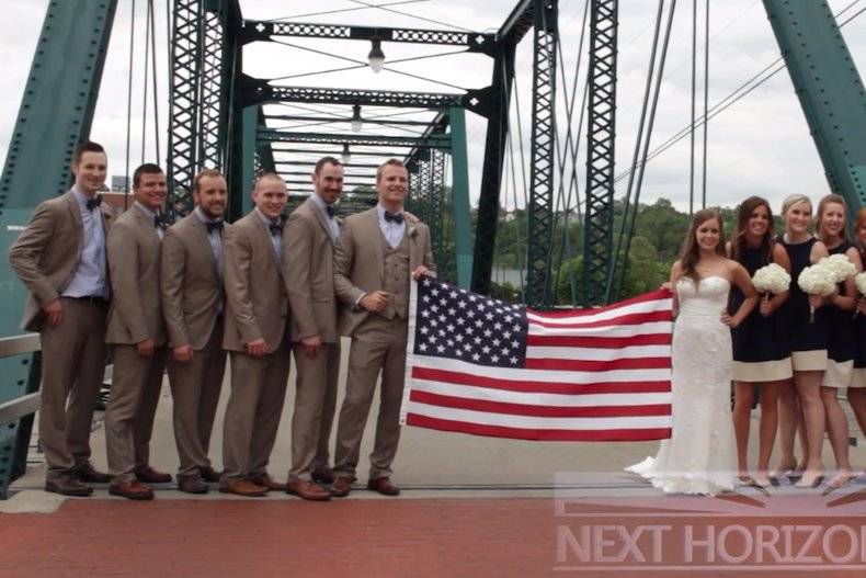 A patriotic wedding party