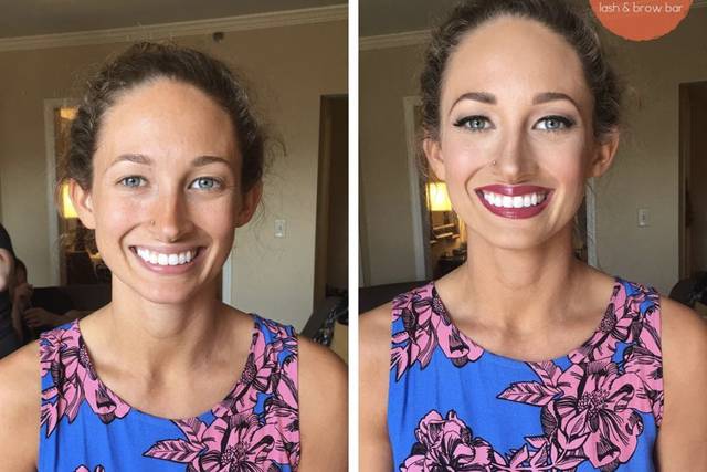 Before and after makeup