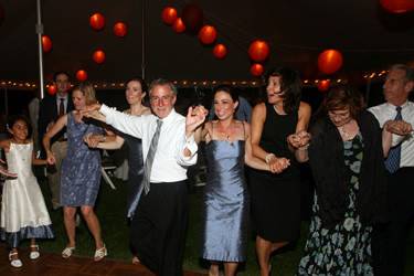 Guests dancing