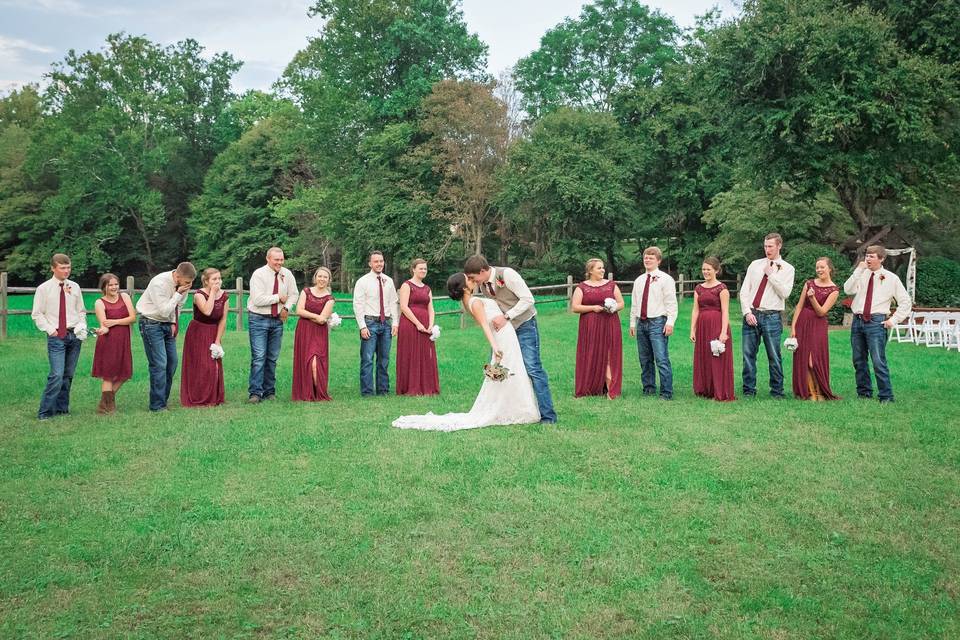 Wedding party portrait