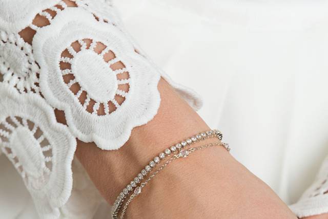 Petite Tennis & CZ Chain Bracelet Set