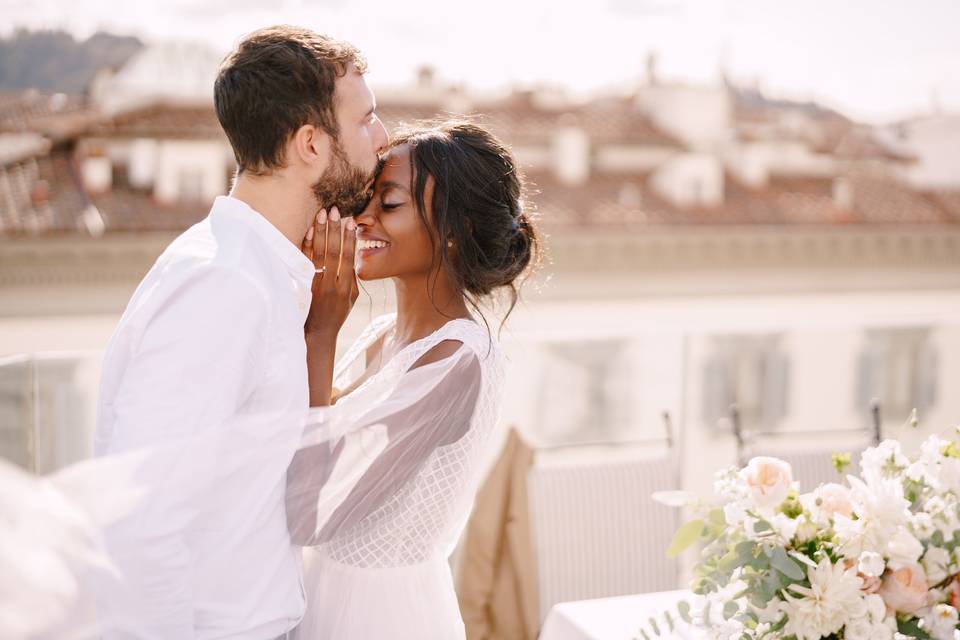 Couple by water