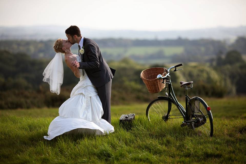 Couple with bike