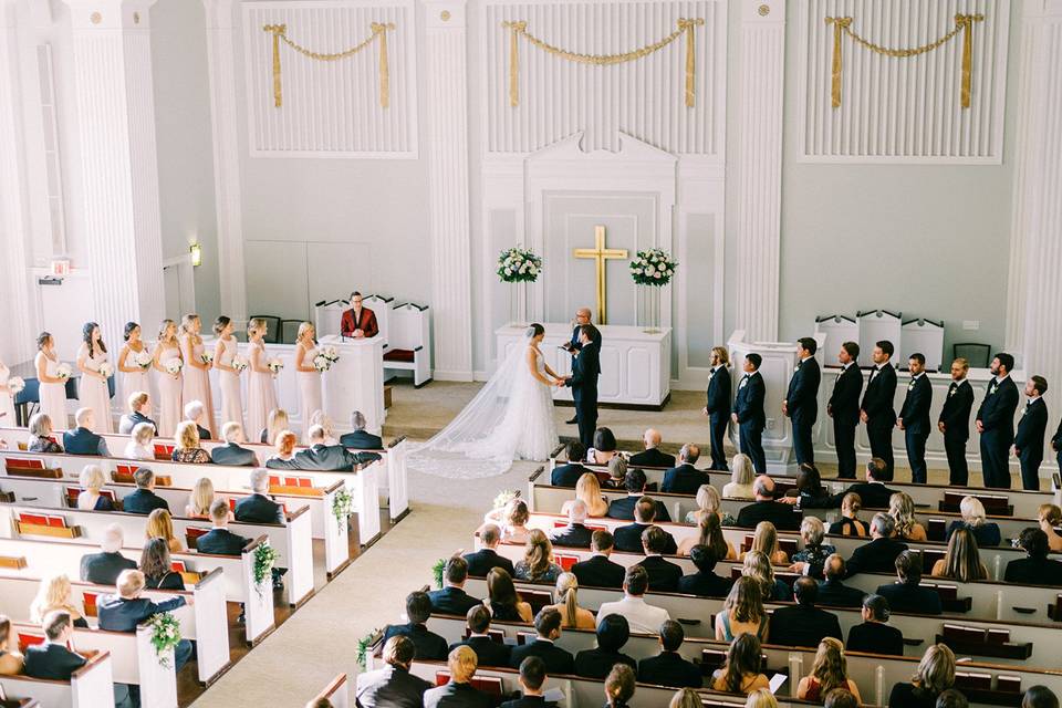 Exchanging their vows