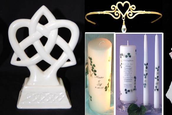 Celtic Candles, Cake toppers and custom head pieces will make any Celtic Wedding amazing.