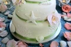Moth Sea Shell Wedding Cake