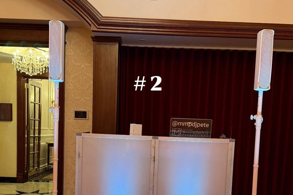 All White DJ Set Up