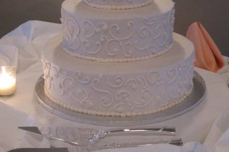 Three tier wedding cake