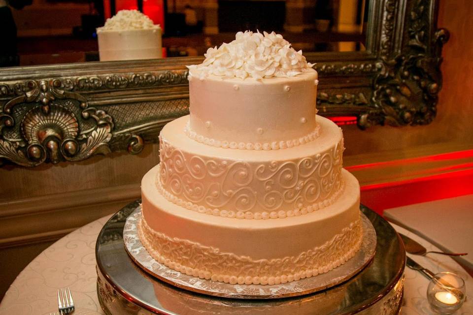 Four tier wedding cake