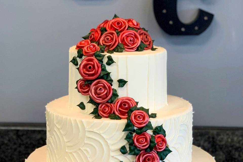 Rose Wedding Cake