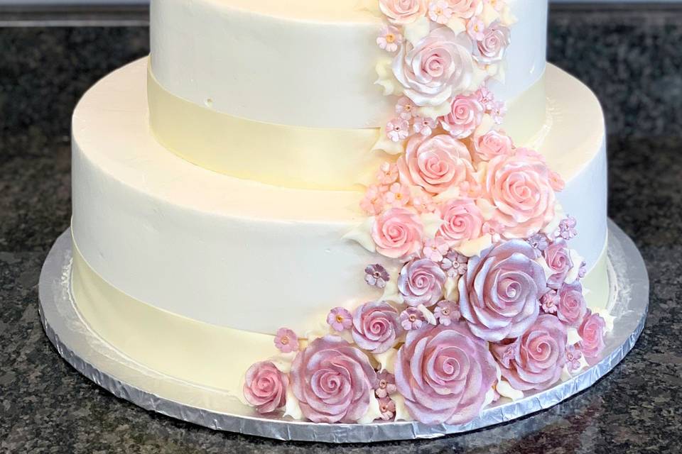 Rose Wedding Cake