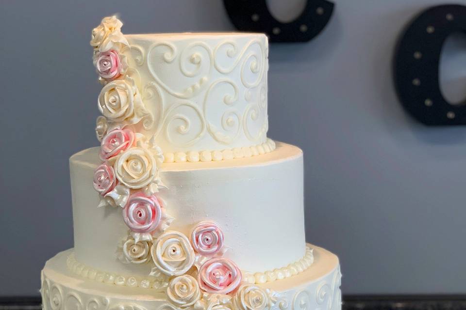 Rose Wedding Cake