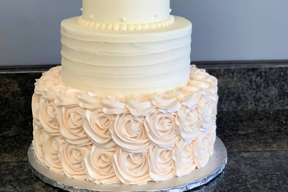 Fresh Floral Wedding Cake