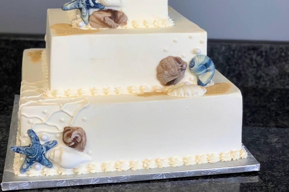 Beach Wedding Cake