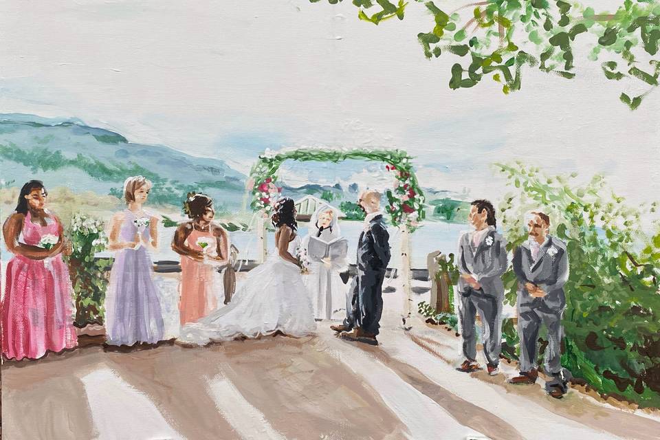 Nahpandco: Live Wedding Painting